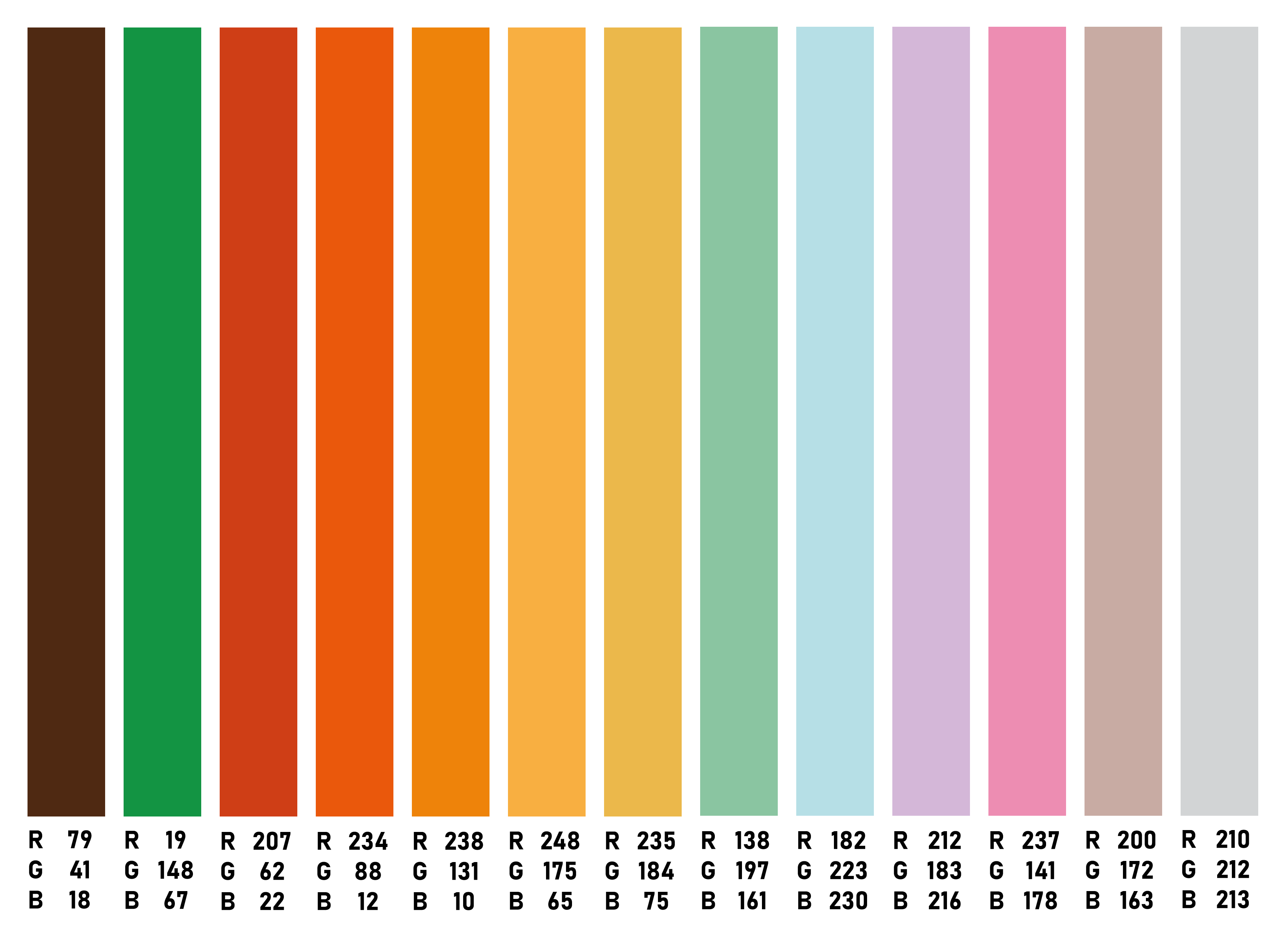 Colour swatches
